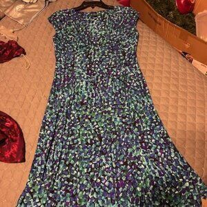 Multi blue office dress
